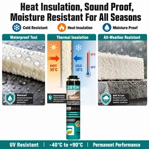 Espuma de Poliuretano en Aerosol para Marcos de Puertas y Ventanas de Secado Rápido para Todas las Estaciones, Espuma de PU Líquida Aislante Tipo Pistola - Product Image 2