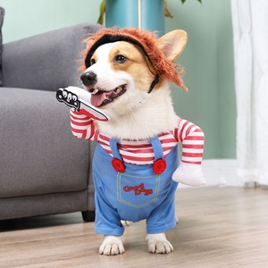 Costume créatif pour chien de compagnie, tenue de transformation amusante pour Teddy Bichon Frise, toutes saisons, épée large jaune, taille petite et moyenne - Product Image 3