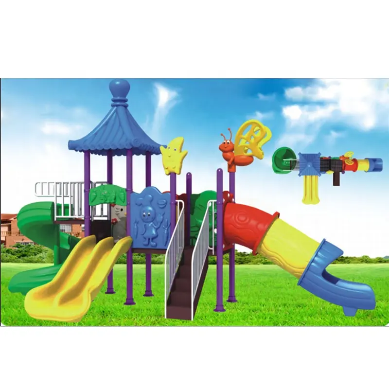Children outdoor games and amusement theme park equipment kids slide durable outdoor playground