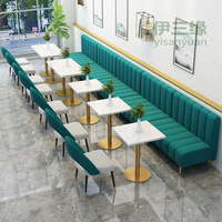 Sièges de restaurant en forme de banquette, utilisation commerciale, table en marbre, chaises de restaurant, mobilier de banquette