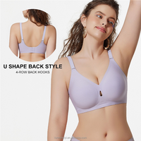 Stock du fabricant - Article le plus vendu - Soutien-gorge respirant en gel sans armatures, coupe trois-quarts, avec bonnets mi-couvrants à l'avant