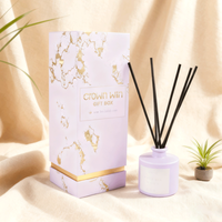Diffuseur de roseaux personnalisé en matériaux recyclés biodégradables, coffret cadeau Oud, logo personnalisé de luxe, couvercle, base, diffuseur de voiture, doublure en éponge