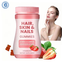 Gummies véganes OEM pour la peau, les cheveux et les ongles, BBL 500mg Biotine, pour compléments de beauté