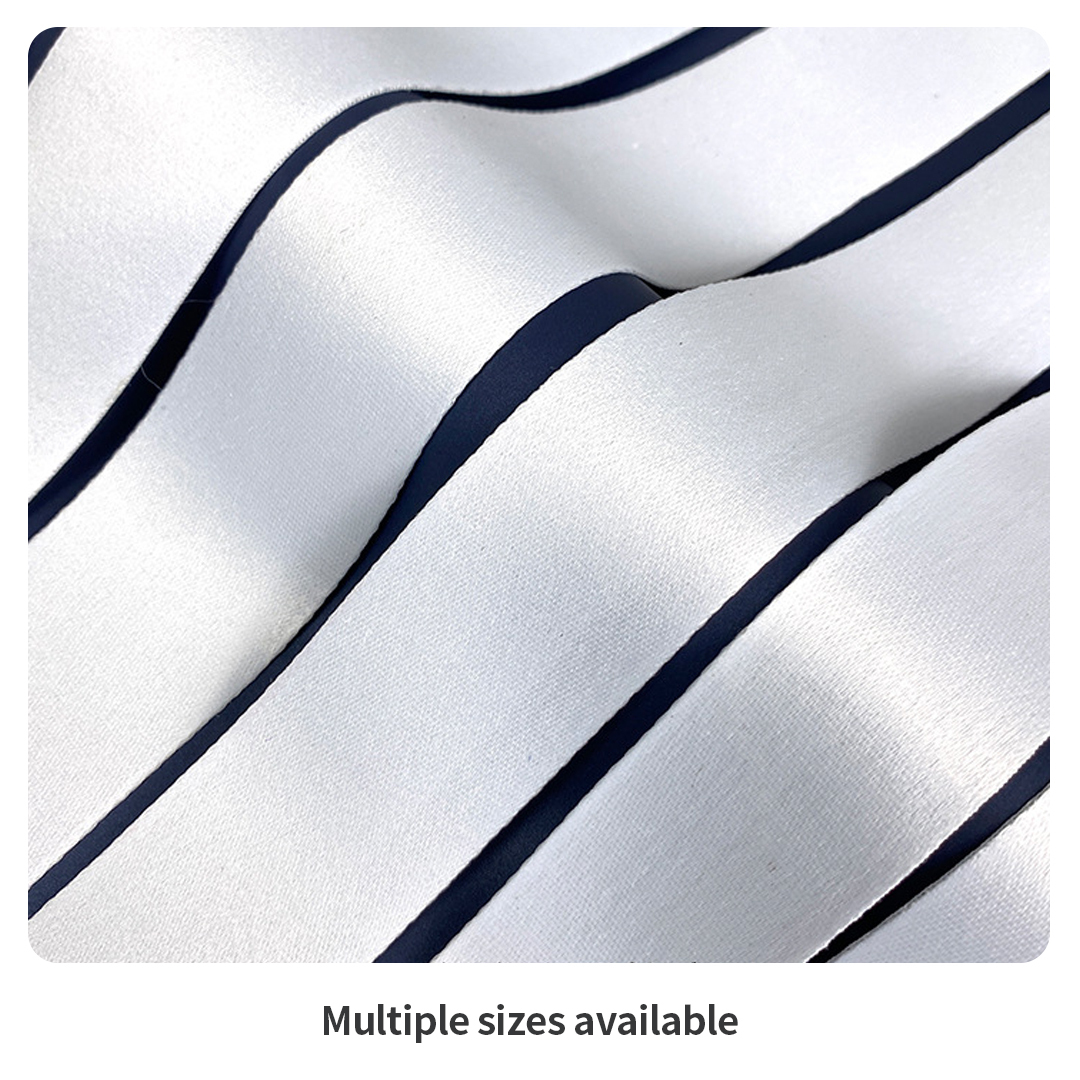 Custom Logo Sublimation Ribbon for DIY Crafts - 100% Polyester Fabric 15mm & 35mm Widths Elastic Satin Options White Image 3