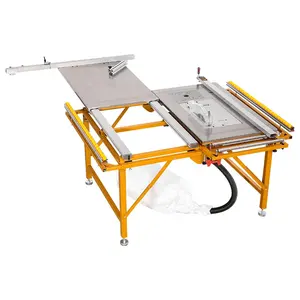 Automatic double blade sliding table saw machine for cutting wood panels