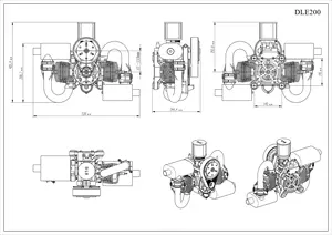 Offre Spéciale Moteur à essence DLE200 Power Umbrella bicylindre deux temps refroidi par air naturel Star Haute Efficacité Stabilité UAV - Product Image 4