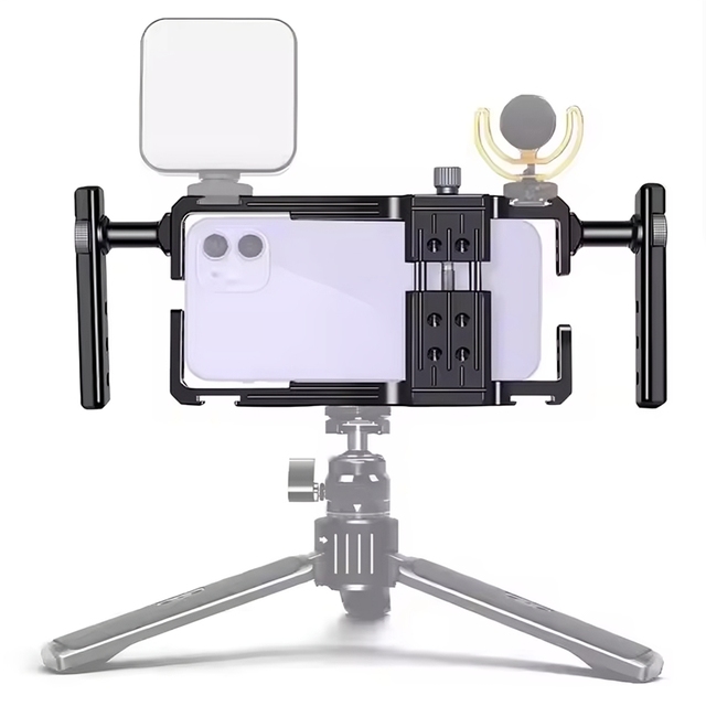 Aluminum Alloy Smartphone General Rabbit Cage Video Vlog Extended Frame Holder Handheld Photo Photography Studio DSLR Camera Rig