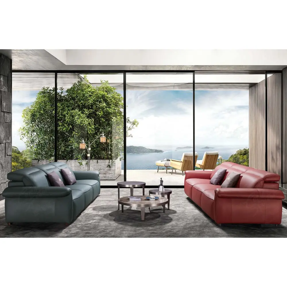 Multifunktionales modernes L-förmiges Sofa-Set Wohnzimmermöbel einfaches Design italienisches Sofa hochwertiges Lederdesign Wohnzimmer