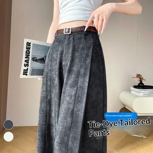 <span class=keywords><strong>Pantaloni</strong></span> da Donna a Vita Alta in Poliestere Tie-Dye, Versione Stretta, Casual, a Gamba Larga, Lunghezza al Pavimento, Collezione Primavera Estate 2026 - Nuovi Arrivi - Product Image 1