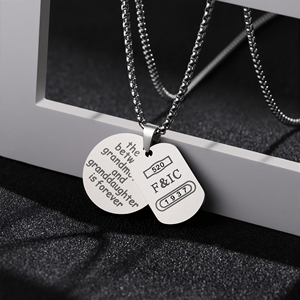 Collar con Colgante Geométrico Rectangular de Acero Inoxidable al por Mayor, Collar Personalizado con <span class=keywords><strong>Palabras</strong></span> de Amor <span class=keywords><strong>para</strong></span> Mujeres y Hombres, Joyerí<span class=keywords><strong>a</strong></span> - Product Image 6