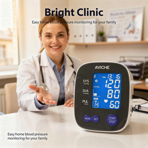 Monitor Digital de Pressão Arterial Elétrico de Braço AVICHE HD10 Japão com Braçadeira Grande de 22-42cm e Cabo de Alimentação USB - Product Image 2
