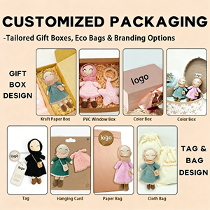 Poupées islamiques en crochet tricotées pour bébés, hijab musulman, <span class=keywords><strong>Coran</strong></span>, Ramadan, cadeaux halal pour enfants, jouets éducatifs en crochet amigurumi - Product Image 4