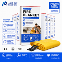 Couverture anti-feu en fibre de verre enduite de silicone de qualité commerciale pour les revendeurs d'équipements de sécurité incendie