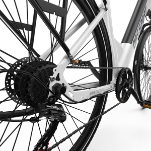 Vélo électrique urbain d'entrée de gamme, batterie lithium 36V, moteur brushless 250W, moteur roue arrière, cadre en alliage d'aluminium, autonomie 40-65 km, freinage hydraulique - Product Image 6