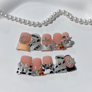 <span class=keywords><strong>Uñas</strong></span> acrílicas al por mayor puro hecho a mano <span class=keywords><strong>3D</strong></span> Duck Bill <span class=keywords><strong>Hello</strong></span> <span class=keywords><strong>Kitty</strong></span> Diamond Custom Press on Nails - Product Image 3