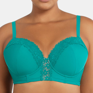 Ladymate ODM/OEM Sujetador De Talla Grande Mujer sujetador de tamaño Bikini Top con copas Demi Swim Tops Underwire traje de baño de talla grande - Product Image 1