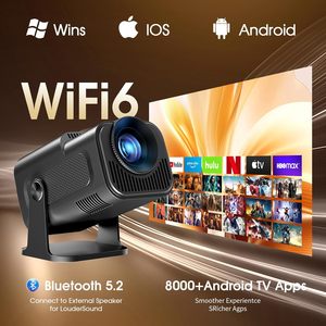 Dazzler HY320 Mini 4K Proyector portátil 380 Ansi Lumens Pantalla inalámbrica <span class=keywords><strong>Mirroring</strong></span> para Switch Gaming & Outdoor Movie Night - Product Image 6