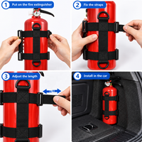 Support de fixation réglable en nylon pour extincteur de voiture, à fixer sur la barre anti-roulis, pour Jeep, UTV, ATV, SUV, véhicule tout-terrain