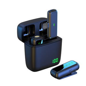 Video Recording 2 in 1 Lavalier wireless <b>microphone</b> 2.4G Lavalier <b>Microphone</b> with Charging Case - Product Image 3