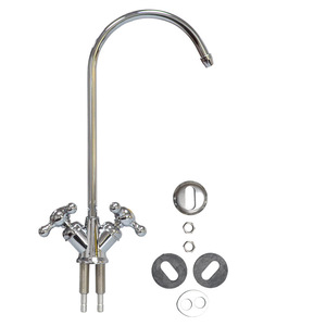 Robinet à double débit pour purificateurs d'eau, col de cygne à trois branches, en acier inoxydable, installation facile, robinet de cuisine - Product Image 4