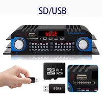 Mini amplificateur de puissance numérique haute puissance, amplificateur audio Bluetooth 12V Hifi pour voiture et usage domestique