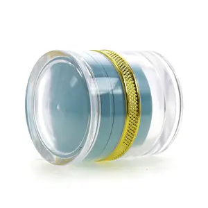 Hot vender personalizado 68mm 4 camada transparente acrílico zinco liga Herb Grinder