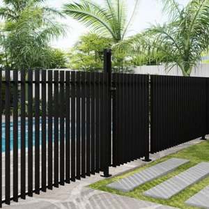 Panneaux <span class=keywords><strong>de</strong></span> clôture en aluminium noir modernes pour chantier <span class=keywords><strong>de</strong></span> construction avec modélisation 3D et design écologique - Product Image 5