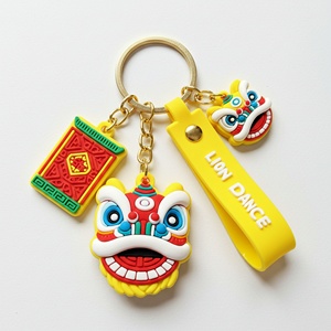 New 3D Pvc Plastic Kids <b>Cute</b> Cartoon Dragon Designer Keychain Ring Gift Toy <b>Keyring</b> - Product Image 3