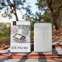 Bloc de glace réutilisable en acier inoxydable pour congélateur, pack de glace mince, brique de glace pour boîte à lunch, stockage d'aliments frais, vente en gros d'usine
