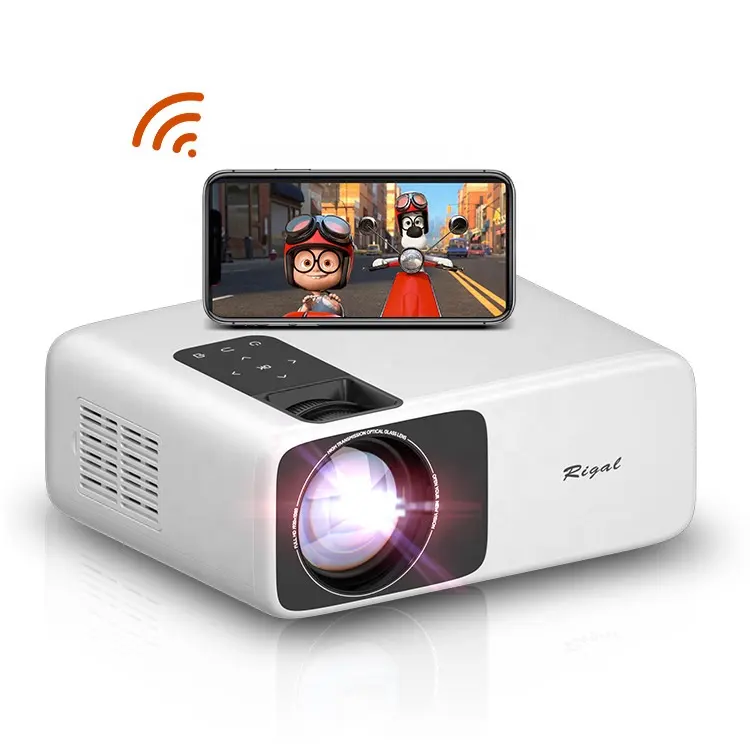 2023 Rigal RD881 Full HD Smart Android 2.4G/5G WiFi Proyector 200 Inch Big Screen 1080P Mini Projector For Office Home Theater