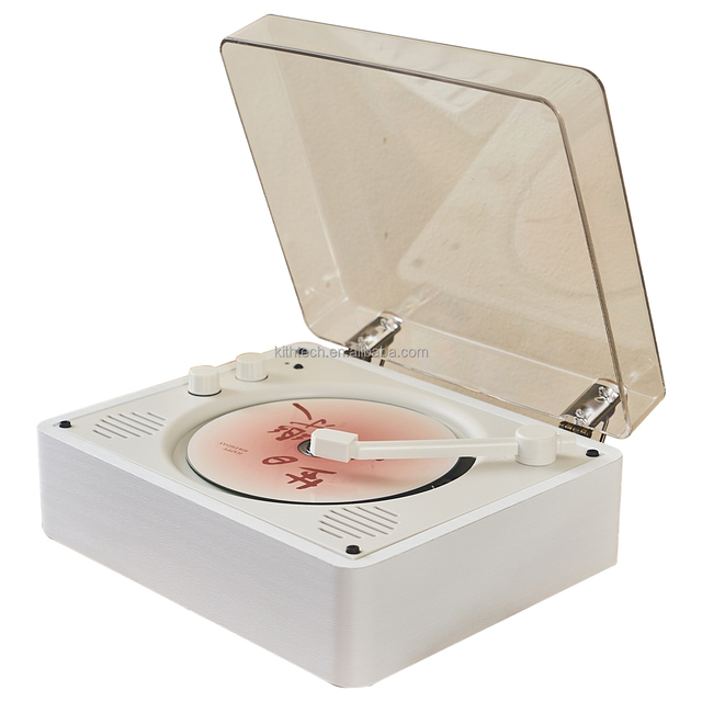 Wholesale BT 5.0 2000mAh Retro Mini Portable Vinyl CD Player Wireless Speaker Integrated CD Player