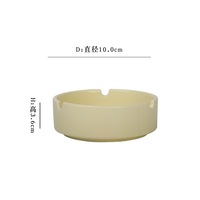 Cendrier en céramique personnalisé au design moderne avec logo Support rond en porcelaine blanc et noir pour hôtel restaurant maison