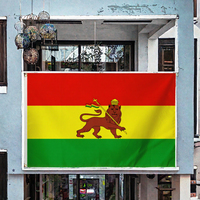 Drapeau du Népal en polyester 90x150 cm avec mât en aluminium durable, impression numérique 3x5 pieds, pour extérieur