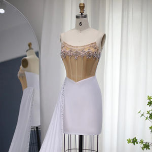 ชุดเดรสราตรีผ้ากำมะหยี่แขนกุดสำหรับผู้หญิงชุดเดรสทางการยุคกลางของ RM001-1แจนเซมเบอร์ - Product Image 1