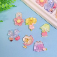 Nouveauté : 100 pièces/lot de mini-lampes de bureau adorables en forme de tournesol, stylos, pinces à cheveux, breloques pour slime, perles pour scrapbooking et décoration de coques de téléphone