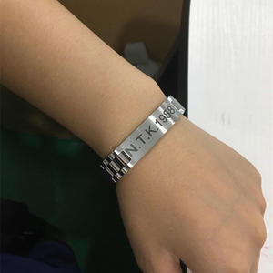 Bracelets et colliers personnalisés gravés à la mode, ensembles de colliers DIY, logo, cadeaux de Noël, collier en acier inoxydable - Product Image 3