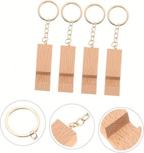 Porte-clés promotionnel portable en bois, support de téléphone portable, porte-clés personnalisé en bois avec logo sur mesure - Product Image 4