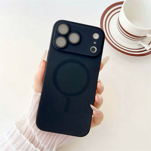 Pour iPhone 17 Pro Max étui magnétique avec lentille verre protecteur métallisé peinture antichoc couverture de té<span class=keywords><strong>l</strong></span>éphone pour iPhone 17 16 15 14 13 12 - Product Image 4