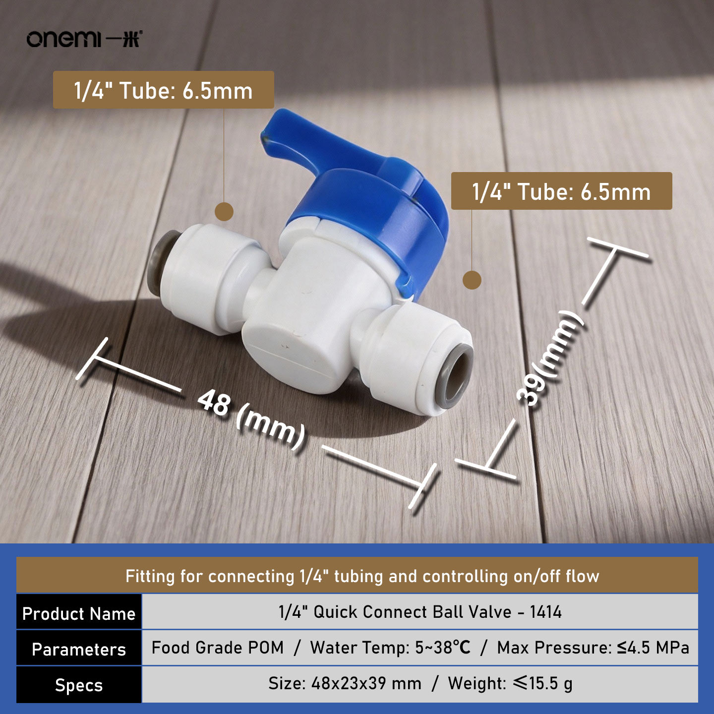 1/4" - 1/4" OD (1414)