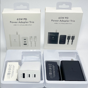 65W PD Fast Charger 3-Port <b>USB</b>-C <b>USB</b>-A EU UK US <b>Plug</b> for Samsung Charger Cable for Samsung S22 S23 S24 S25 S26 Ultra Series - Product Image 3