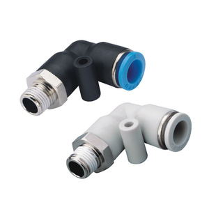 ข้อต่อลมแบบเร็ว Xingyi Technology รุ่น PL4 6 8 10 12 16 M5 R1 8 1 4 3 8 1 2 แบบเกลียวชนิด L สำหรับสายลม - Product Image 4