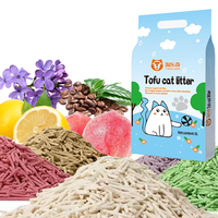 La conception libre se dissout rapidement et antiadhésive divers parfums parfum de lait Serrure d'odeur longue durée Sable de litière de chat de tofu écologique