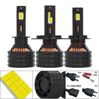 Ampoules de phares LED K15 400W, quatre caloducs en cuivre, Canbus, éclairage LED pour voiture H1 H3 H7 H11 9005 9006 9012 H4 9004 9007 H13, phares LED