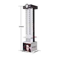 Présentoir de sol rotatif personnalisé à 4 faces en carton pour lunettes de soleil, support en carton ondulé pour magasin de détail
