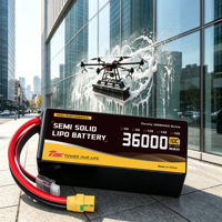 Batterie semi-solide pour drone agricole et industriel 350Wh/kg 36000mAh 6S 8S 12S 14S LiPo à longue autonomie