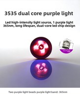 Linterna UV Multifuncional de Acero Inoxidable 304 de 365nm, Recargable Tipo-C, Portátil, Luz Negra EDC con Filtro de Lámpara de Wood