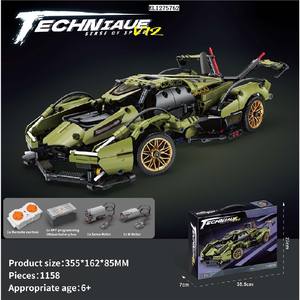 Blocchi RC per Modellini di Auto Sportive Tecniche, Mattoncini per Costruire Veicoli Veloci Urbani, Supercar, Auto da Corsa, Giocattoli per Ragazzi, Set MOC - Product Image 2