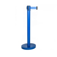 Poteau de barrière de circulation rétractable à double sangle pour le contrôle des foules