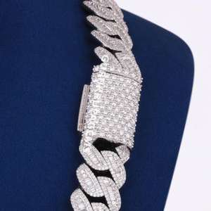 Collar de Plata de Ley 925 con Diamante Cultivado en Laboratorio, Cadena de Lujo, Joyería Fina Premium para Hombre y Mujer, Regalo de Boda Moderno y Elegante - Product Image 4