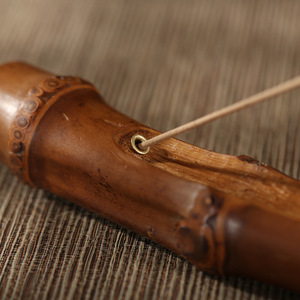 Handmade Bamboo Root Incense Holder Sandalwood Burner Zen Style Religious Use Chinese Incense Accessory - Product Image 4